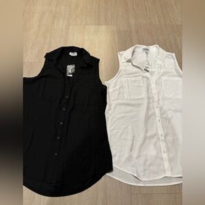 Express portofino sleeveless button down shirts